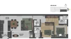 Suíte do empreendimento Urban, no Centro de Florianópolis em Centro, Florianópolis — pronto para morar na planta