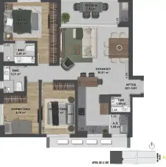 Final Dorms do empreendimento Urban, no Centro de Florianópolis em Centro, Florianópolis — pronto para morar na planta