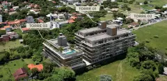 Perspectiva ilustrativa do empreendimento Vergê em Campeche, Florianópolis — em lançamento na planta