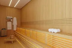 Spa e sauna do empreendimento Viel Spab em Ingleses, Florianópolis — em lançamento na planta