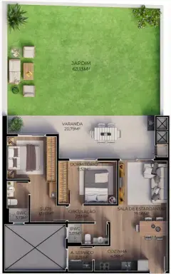 Garden do empreendimento Viel Spab em Ingleses, Florianópolis — em lançamento na planta