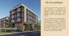 Perspectiva ilustrativa do empreendimento Vila Moçambique, a 50 metros da Praia do Moçambique em Ingleses do Rio Vermelho, Florianópolis — em lançamento na planta